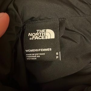 Black women’s North-face hoodie waterproof jacket small